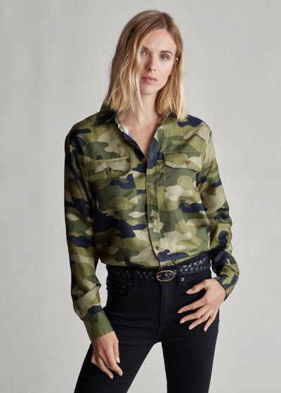 Camisa Polo Ralph Lauren Mujer Camuflados - Silk - XNAMH0253